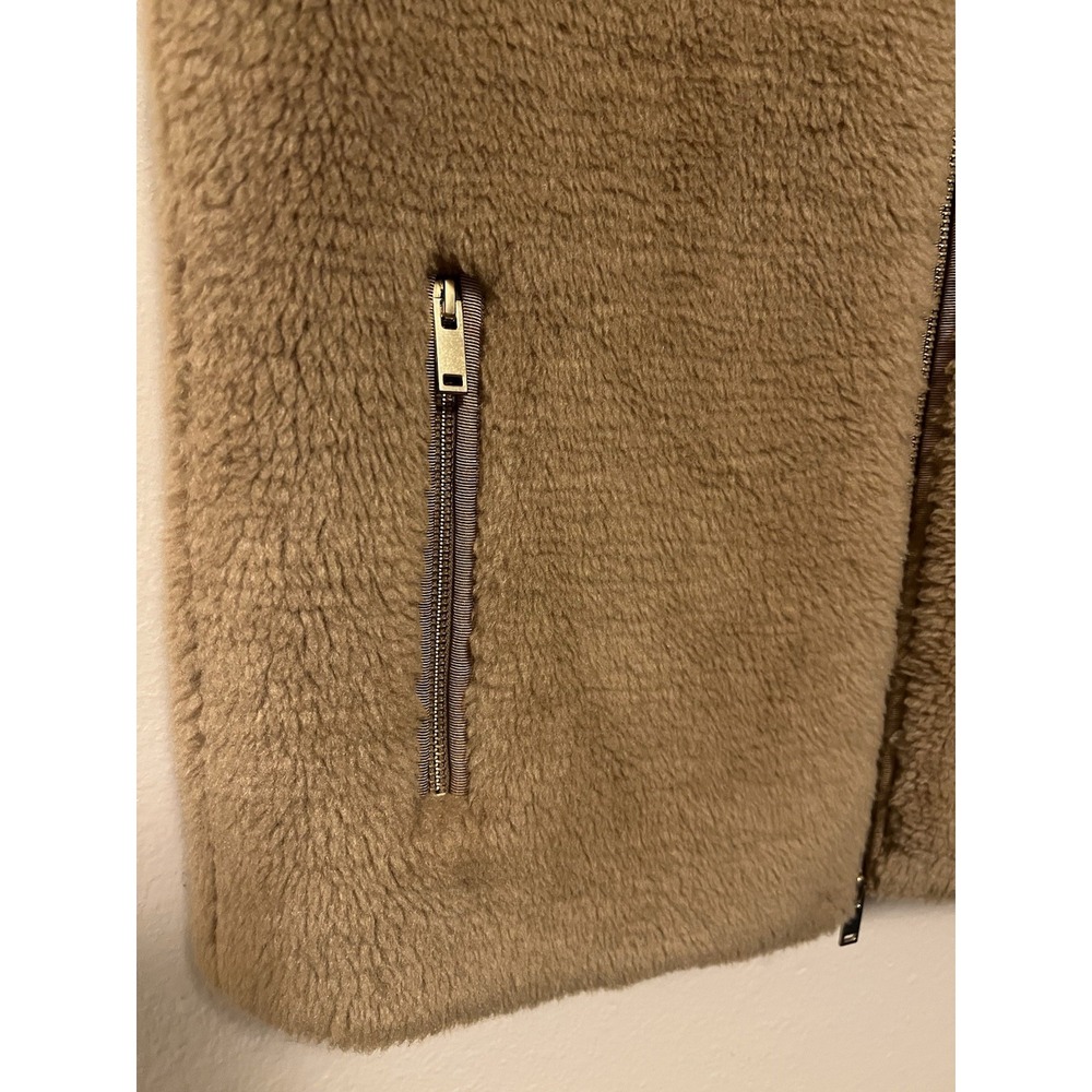 J. Crew Excursion‎ Vest Faux Fur Plush Zip Camel Tan Light Brown Lined Womens XS - Picture 4 of 12